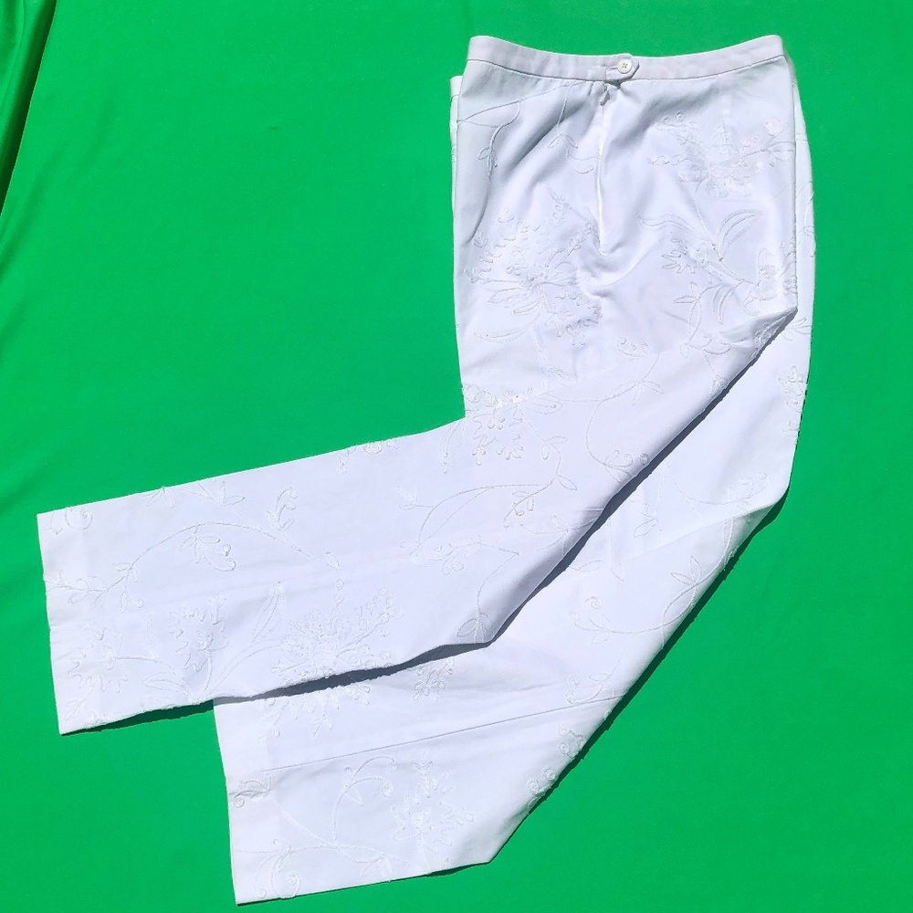 Lauren Ralph Lauren - White Embroidered Pants